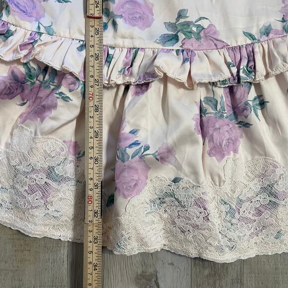 NWT LoveShackFancy Divina Floral Print Mini Dress size 12 in Mauve Rose - Picture 14 of 16